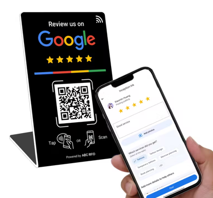 Google Review Bord met NFC-tag – Verhoog je online reputatie in één tik